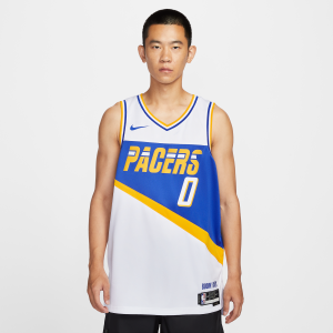 Nike Tyrese Haliburton Indiana Pacers City Edition Nike Men's NBA Swingman Jersey in White | HM5983-100 - $90.97 at Nike