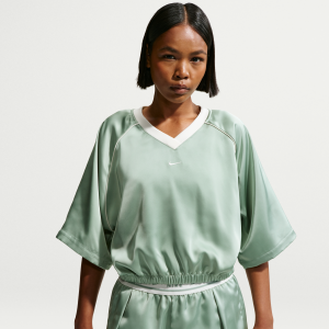 Nike Women's Nike Sportswear Oversized Satin Top in Green | IH1330-006 - $42.97 at Nike