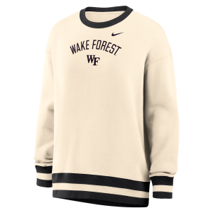 Nike Nike Women's Phoenix (Wake Forest) Oversized Crew-Neck Sweatshirt in Brown | IV9440-120 - $95.00 at Nike
