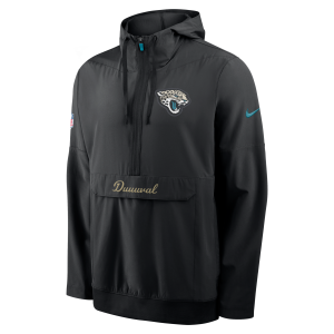 Nike Jacksonville Jaguars Rivalries Collection Sideline Anorak Nike Men's NFL 1/2-Zip Hooded Jacket in Black | 03AT066K9N-4GX - $195.00 at Nike