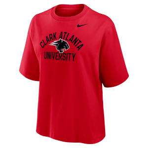 Nike Nike Women's College (Clark Atlanta University) Boxy T-Shirt in Red | W11668CLAU26-RED - $50.00 at Nike
