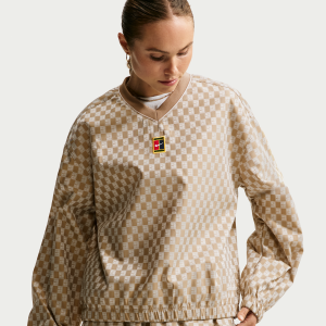 Nike Nike Women's Court Court Collection Oversized Long-Sleeve Tennis Top in Brown | IM9436-297 - $150.00 at Nike