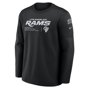 Nike Los Angeles Rams Salute to Service Sideline Coaches Nike Men's NFL Pullover Crew in Black | 03BR00AA5B-97P - $100.00 at Nike