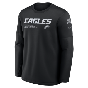 Nike Philadelphia Eagles Salute to Service Sideline Coaches Nike Men's NFL Pullover Crew in Black | 03BR00AA2R-97P - $100.00 at Nike