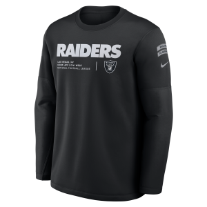 Nike Las Vegas Raiders Salute to Service Sideline Coaches Nike Men's NFL Pullover Crew in Black | 03BR00AA2Q-97P - $100.00 at Nike