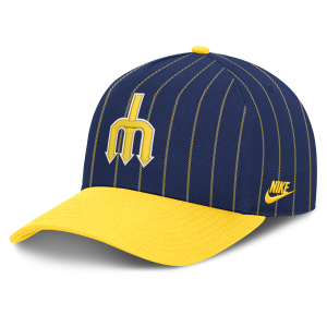 Nike Seattle Mariners Cooperstown Rise Nike Men's MLB A-Frame Adjustable Hat in Blue | NB1D0DK4S77-JC9 - $42.00 at Nike