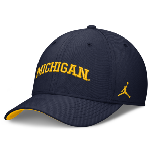 Nike Nike Men's Michigan Classic Swooshflex Jordan Brand Dri-FIT College Hat in Blue | JC3A41SMWN-X2E - $40.00 at Nike