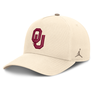 Jordan Men's Oklahoma Natural Rise Jordan Brand Dri-FIT College A-Frame Adjustable Hat in Brown | JCB20DTUOKN-M4T - $38.00 at Nike