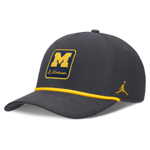 Nike Nike Unisex Michigan Primetime Rise Jordan Brand Dri-FIT College A-Frame Adjustable Hat in Grey | JC0606FMWN-346 - $38.00 at Nike