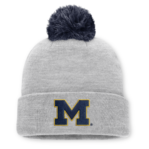 Jordan Men's Michigan Peak Jordan Brand College Cuffed Beanie in Grey | JC1606GMWN-C9K - $36.00 at Nike