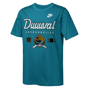 Nike Jacksonville Jaguars Rewind Hometown Slub Big Kids' Nike Dri-FIT NFL T-Shirt in Green | Z1B7NFQSJAG-NBJ - $35.00 at Nike
