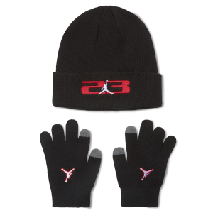 Jordan Jordan Big Kids' 23 Beanie and Gloves Set in Black | 9A9360-023 - $32.00 at Nike