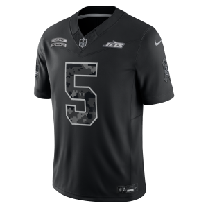 Nike Garrett Wilson New York Jets Salute to Service Nike Men's Dri-FIT NFL Limited Jersey in Black | SSLM00AF3P-16Y - $225.00 at Nike