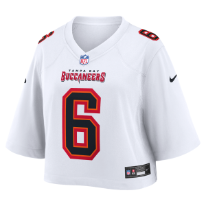 Nike Baker Mayfield Tampa Bay Buccaneers Nike Women's NFL Cropped Tundra Game Jersey in White | WCJF10A8BF-3T6 - $130.00 at Nike