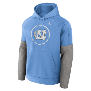 Nike Nike Men's North Carolina Primetime Jordan Brand Therma-FIT College Pullover Hoodie in Blue | 0JV6059NNCN-7EC - $100.00 at Nike
