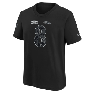 Nike Lamar Jackson Baltimore Ravens Salute to Service Big Kids' Nike NFL T-Shirt in Black | Z1B7NFRCRAVLJ-NAW - $45.00 at Nike