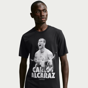 Nike Carlos Alcaraz Nike Men's Court Dri-FIT Graphic Tennis T-Shirt in Black | IZ2727-010 - $42.00 at Nike