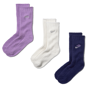Nike Nike Kids' Swoosh Sparkle Boots Socks (3 Pairs) in Purple | GN1457-P6H - $22.00 at Nike