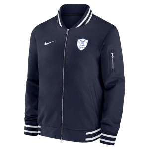 Nike Nike Men's College (Hampton University) Bomber Jacket in Blue | M62424HMTU26-NVY - $160.00 at Nike