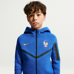 Nike FFF Tech Fleece Big Kids' (Boys') Nike Soccer Full-Zip Hoodie in Blue | IB7865-480 - $106.97 at Nike