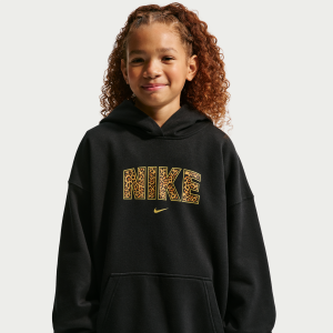Nike Nike Sportswear Studio Big Kids' (Girls') Oversized Fleece Pullover Hoodie in Black | JA7632-010 - $55.00 at Nike