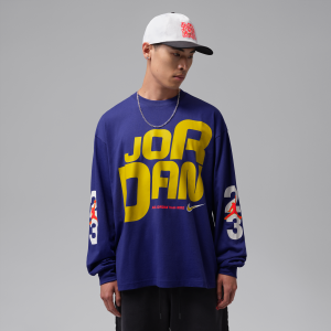 Men's Jordan Flight Long-Sleeve Graphic T-Shirt in Blue | IU1842-432