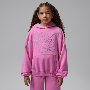 Jordan Big Kids' Fierce and Fearless Pullover Hoodie in Pink | 45G537-AFN