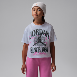 Jordan Big Kids' Fierce and Fearless T-Shirt in White | 45G549-001