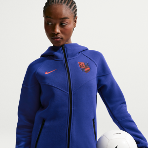 Nike USMNT Tech Fleece Windrunner Nike Women's Soccer Full-Zip Hoodie in Blue | IM9519-455 - $116.97 at Nike