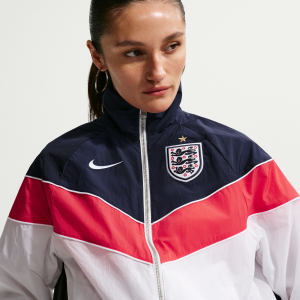 Nike England Windrunner Nike Women's Soccer UV Woven Jacket in White | IB6259-100 - $110.97 at Nike