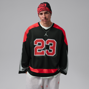 Jordan Men's Jordan Brooklyn Hockey Jersey in Black | IZ4048-012 - $100.00 at Nike