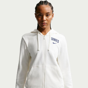 Nike USMNT Club Fleece Nike Women's Soccer Full-Zip Hoodie in White | IH1908-133 - $51.97 at Nike