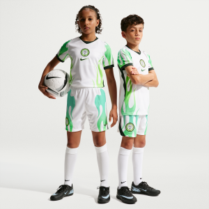 Nike Nigeria 2026 Stadium Away Big Kids' Nike Soccer Dri-FIT Replica Shorts in White | IB5546-100 - $39.97 at Nike