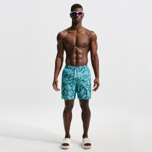 Nike Nike Men's Swim Breaker 7" Brief-Lined Volley Short in Blue | NESSG575-448 - $60.00 at Nike