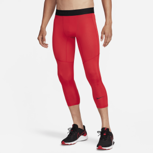 Nike Men's Nike Pro Dri-FIT 3/4-Length Fitness Tights in Red | FB7950-657 - $37.00 at Nike