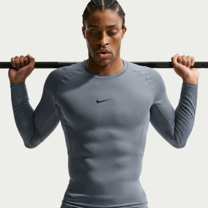 Nike Men's Nike Pro Dri-FIT Tight Long-Sleeve Fitness Top in Grey | FB7919-084 - $37.00 at Nike
