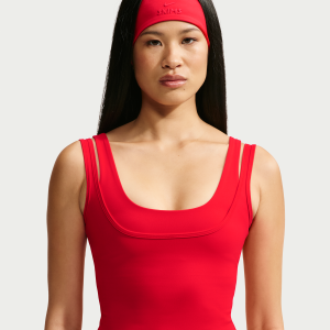 Nike Nike Women's SKIMS Matte Double-Strap Scoop Tank Top in Red | IR5027-657 - $68.00 at Nike
