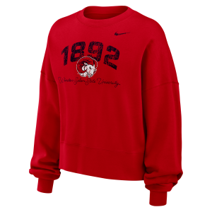 Nike Nike Women's College (Winston-Salem State University) Phoenix Fleece Crew-Neck Sweatshirt in Red | W33302WISA25-RED - $39.97 at Nike