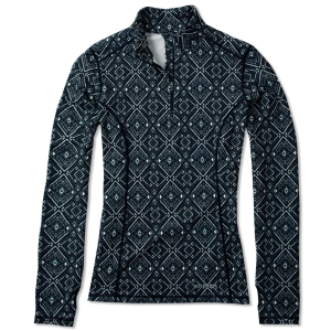 Hot Chillys Hot Chillys Women's Micro Elite Chamois Printed Zip T Neck - $60.84 at Sun & Ski Sports