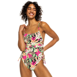 ROXY Women's Printed Beach Classics Lace Up One Piece Swimsuit