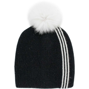 Mitchie's Matchings Mitchie's Matchings Women's Racer Stripe Fox Fur Pom Beanie Hat - $79.99 at Sun & Ski Sports