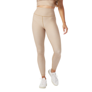 Glyder Glyder Women's Sultry 7/8 Almond Linen Gingham Leggings - $31.86 at Sun & Ski Sports