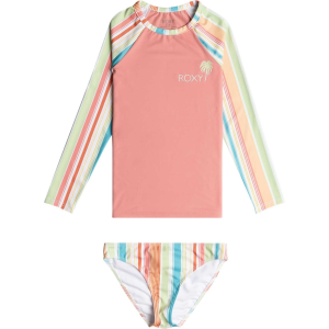 ROXY Girls Siesta Stripe Long Sleeve Rashguard Set
