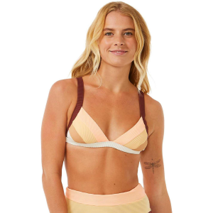 Rip Curl Women's Block Party Spliced Fixed Triangle Bikini Top