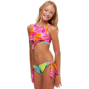 Beach Lingo Beach Lingo Girls REM Cup Tie Front High Neck Top and Wide Tie Hipster Bottom Swimwear Set - $16.86 at Sun & Ski Sports