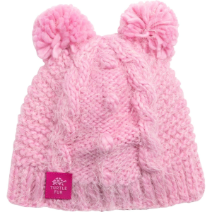 Turtle Fur Kids' Fluff Balls Pom Pom Beanie Hat