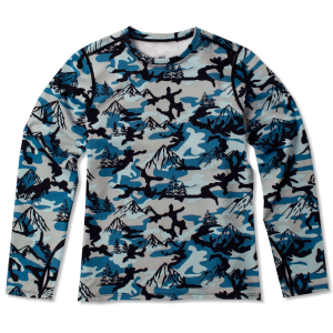 Hot Chillys Boy's Micro Elite Chamois Printed Crewneck Top
