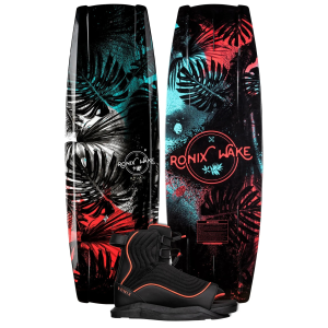 Ronix Women's Krush Wakeboard Package with Luxe 8 10.5 Bindings 24