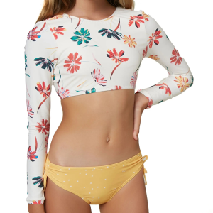 O'neill O'Neill Girl's Brook Floral Long Sleeve Crop Set Swimsuit - $17.87 at Sun & Ski Sports
