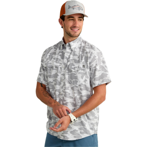 Huk Men's Tide Point Short Sleeve Button Down Shirt